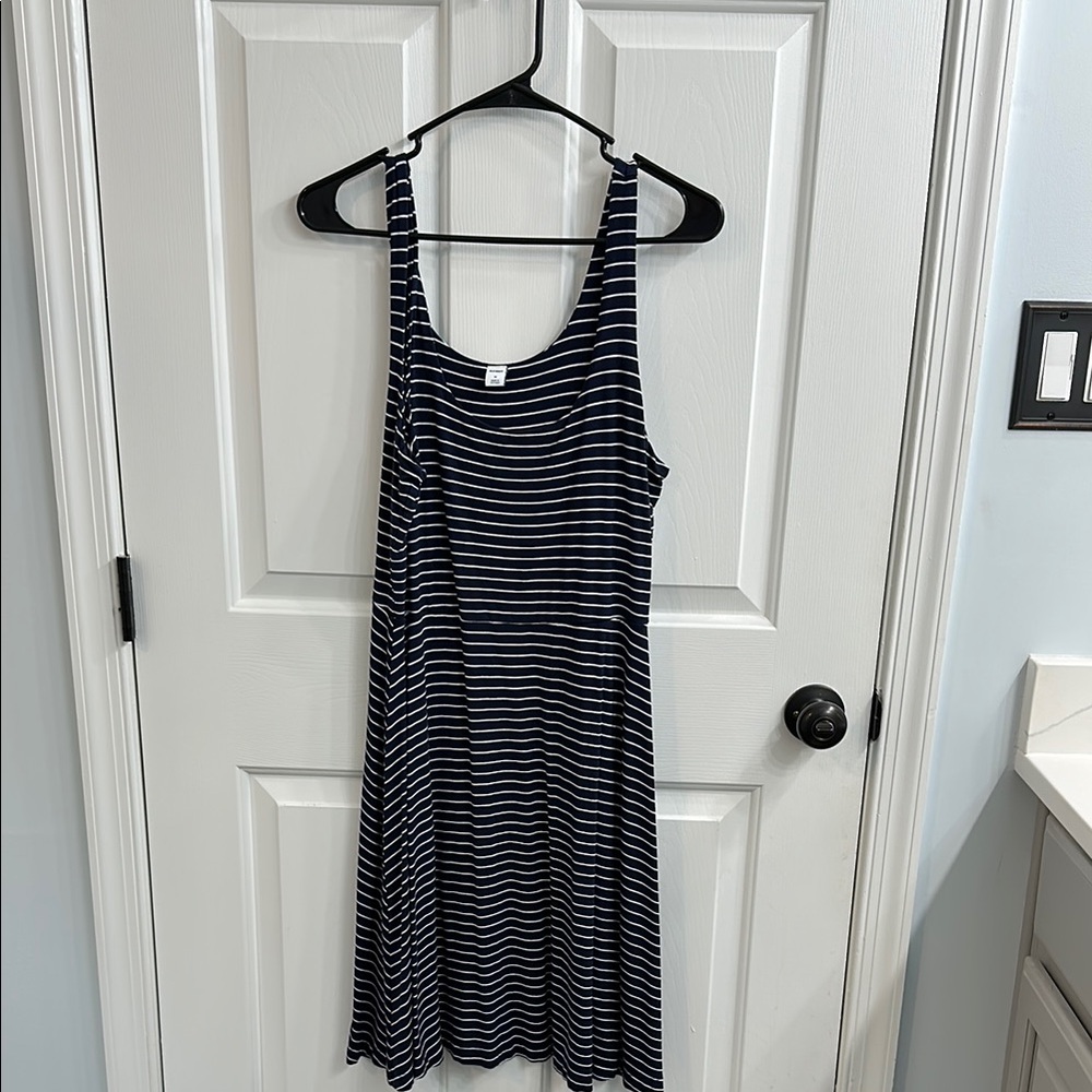 Old Navy Navy and White Striped Top